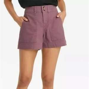 a new day Purple Stretch Double Button Shorts